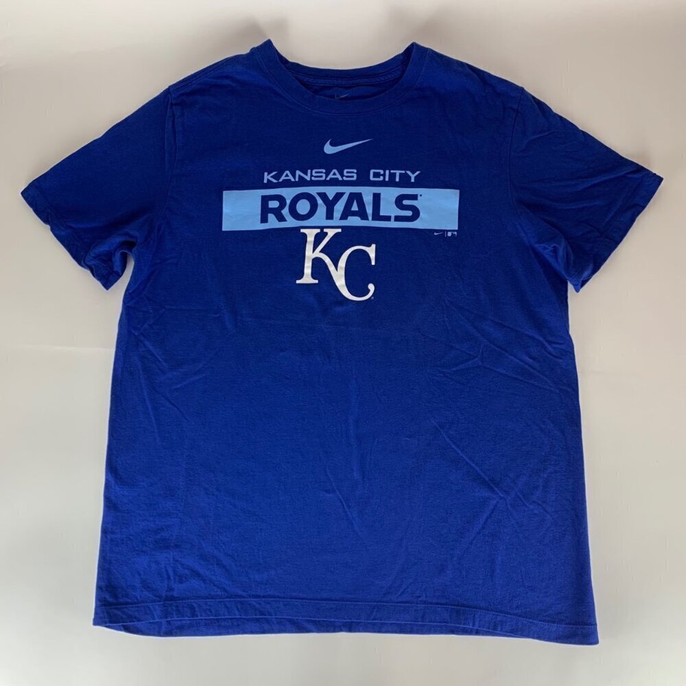 Kansas City Royals MLB Blue Nike Short Sleeve Crewneck Shirt Mens Large